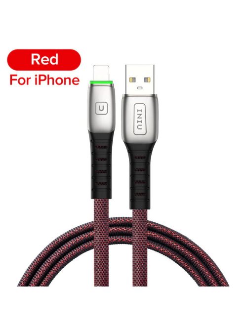 USB Led flexible durable cable for Iphone RED