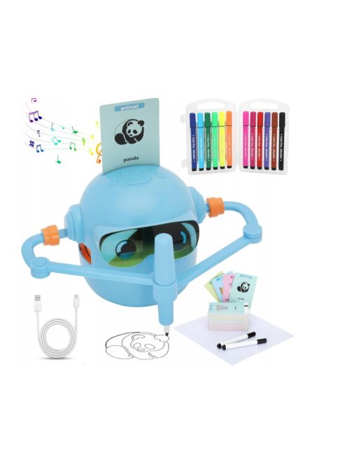 Interactive Drawing Robot for Children (Ages 3–9) - blue