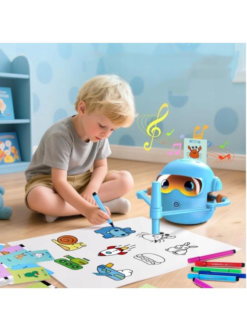 Interactive Drawing Robot for Children (Ages 3–9) - blue