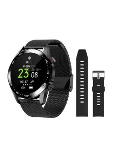   Smart Watch for Men, Bluetooth Call Custom Dial Full Touch Screen Waterproof, black