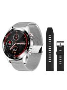Smart Watch for Men, Bluetooth Call Custom Dial Full Touch Screen Waterproof, silver