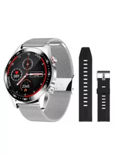   Smart Watch for Men, Bluetooth Call Custom Dial Full Touch Screen Waterproof, silver