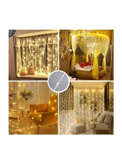 Fényfűzér, LED füzér 6m 