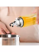 Olaj és ecet adagoló kiöntő üveg, acél kiöntőfejjel 500ml, kiváló minőség