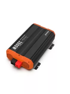   4000W inverter tiszta szinuszos DC 24V-ról AC 220V-ra dupla aljzattal, LED kijelzővel, távvezérlővel FCHAO