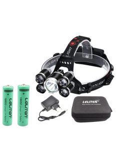   Fejlámpa 8000 lumen, zoom, 18650 akkumulátor 2 db, 90 fokban állítható, nagytejesítmény, csomagban