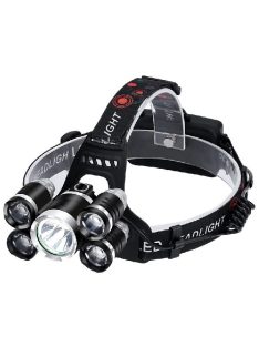   Fejlámpa 8000 lumen, zoom, 18650 akkumulátor 2 db, 90 fokban állítható, nagytejesítmény, csomagban