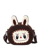 Labubu Plush Crossbody Bag, brown