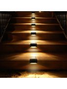 Napelemes, vízálló  lépcső / korlát lámpa barna