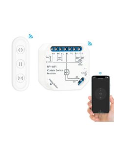   TUYA WiFi árnyékoló relé, redőnyhöz, függönyhöz távirányítóval