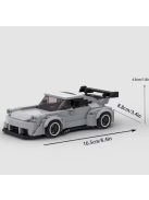 Porsche Kocka építő játék, versenyautó, 354 darabos