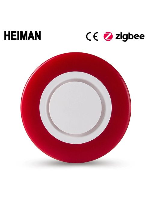 Zigbee Sziréna HEIMAN konnektor + beépített akkumulátor működéssel