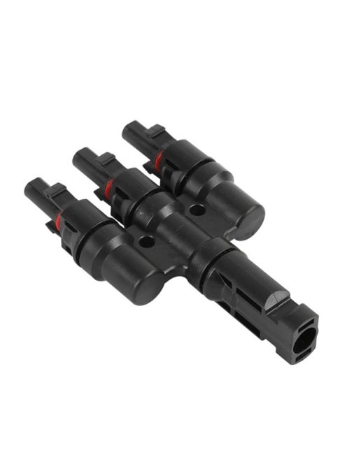 MC4 3T napelem csatlakozó, párhuzamosító, elosztó, egyesítő szett, 3 vezetéket egyesít