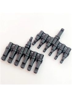   MC4 6T napelem csatlakozó, párhuzamosító, elosztó, egyesítő szett, 6 vezetéket egyesít