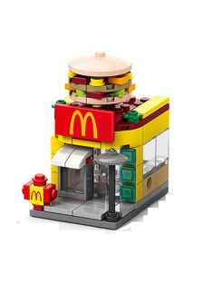   Restaurant Burger Toy Mini Building Block MOC Construction Toy Block