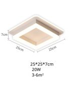 Modern mennyezeti négyzetes led lámpa, dimmelhető