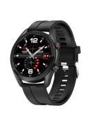  Smart Watch for Men Bluetooth Call IP68 Waterproof Full Touch Screen, black silica