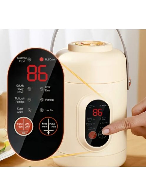 Multifunkciós elektromos főzőedény, 800 ml, 500W, fehér