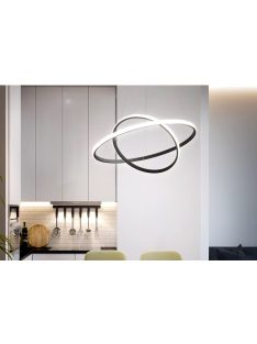 Minimal gyűrűs függőlámpa LED Fekete, 40-60 cm modern