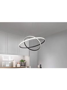 Minimal gyűrűs függőlámpa LED Fekete, 40-60 cm modern