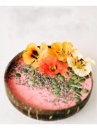 Kókuszdiótál fa kanállal TERMÉSZETES ANYAGBÓL