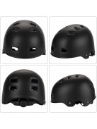 Bukósisak rollerhez, kerékpárhoz egyéb sportokhoz - Fekete M /54-57