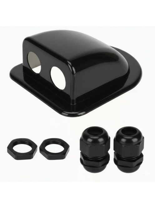 Napelem kábel bevezető, tető kábelátvezető, fekete