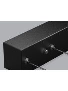 Minimál, négyzet függőlámpa, LED, fekete, dimmelhető, 60x80cm