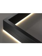 Minimál, négyzet függőlámpa, LED, fekete, dimmelhető, 60x80cm