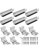 Solar panel mounting bracket set, for 2 panels, with M8 screws