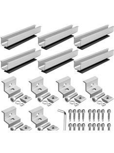 Napelem rögzítő konzol készlet, 2 db panelhez