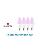 4 pcs Philips Hue white and color compatible Gledopto LED Bulb E14 4W Pro
