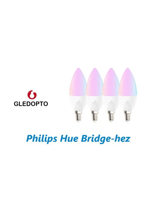  4 pcs Philips Hue white and color compatible Gledopto LED Bulb E14 4W Pro