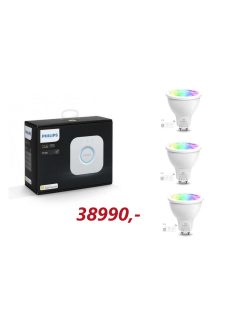   3 pcs Philips Hue White And Color LED GU10 compatible Gledopto 5W + 1 pcs Philips HUE Bridge