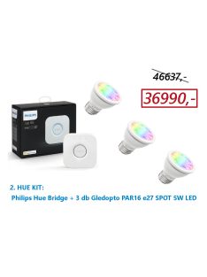   Philips HUE KIT 2. (1 pcs Philips HUE Bridge + 3 pcs Gleledopto PAR16 e 27 SPOT 5W LED)