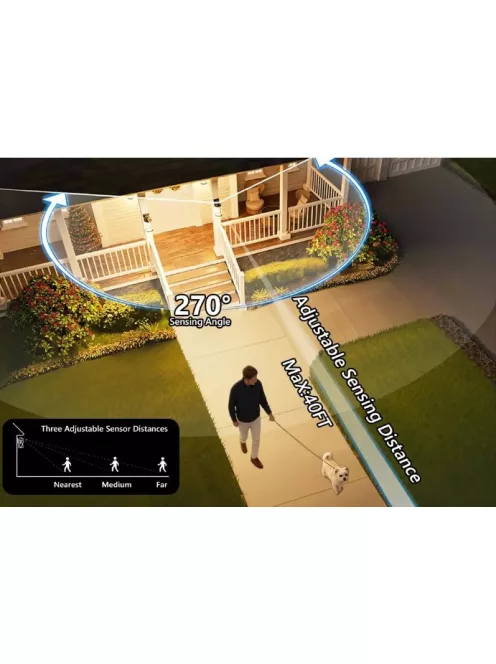 Tuya WIFI okos kültéri fali lámpa beépített 4MP WiFi kamerával