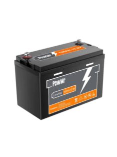   LifePO4 100Ah 12V akkumulátor, napelem rendszerhez, beépített BMS-el, extra teljesítmény (13V feletti teljesítmény)
