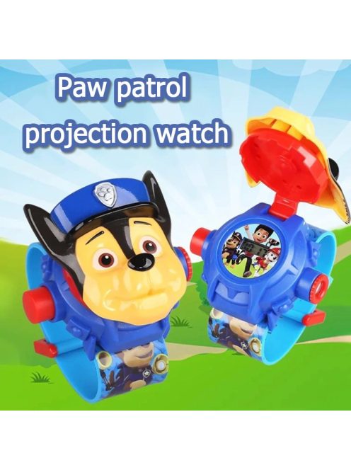 New Paw Patrol Puppy Toys Patrol Anime Figure Watch Children's Birthday Toys Projection Watch Boys Girls Kids Gift - Chase