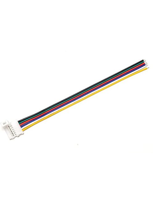 6pin LED Connector Wire,L/T Shape Connectors Solderless Led Strip Connectors for 12mm Width RGB CCT LED Strip Connector 
