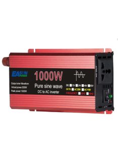 1000W inverter tiszta szinuszos DC 12V-ról AC 220V-ra