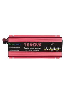 1600W inverter tiszta szinuszos DC 12V-ról AC 220V-ra