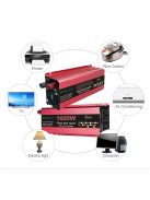 1600W Power Inverter Pure Sine Wave DC 12V to AC 220V