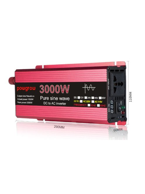 3000W Power Pure Sine Wave DC 24V to AC 220V