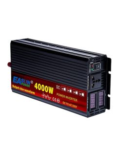   4000W inverter tiszta szinuszos DC 12V-ról AC 220V-ra LED kijelzővel