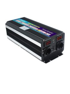   8000W inverter tiszta szinuszos DC 12V-ról AC 220V-ra LED kijelzővel