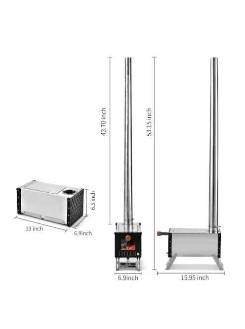 Portable Stainless Steel Wood Stove