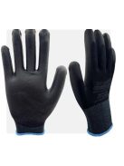 PU dipped black safety gloves