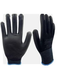 PU dipped black safety gloves