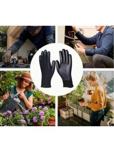 PU dipped black safety gloves