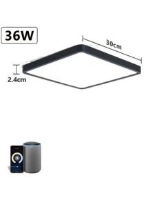   Tuya WIFI Smart LED Ceiling Lamp Wood Grain App Voice Control Alexa/Google Remote Control Square Ceiling Lights Living Room